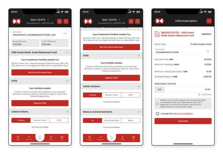 Mobile Investment App UI/UX Design
